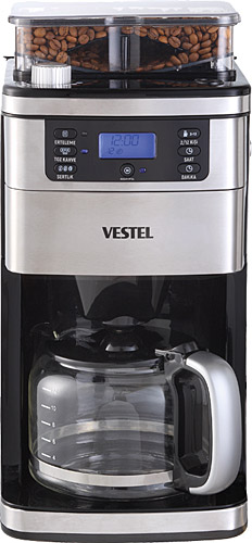 Vestel Taze Öğütücülü Kahve Makinesi Inox