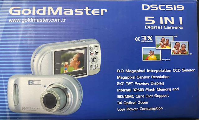 Goldmaster DSC519 8 MP Dijital Fotoğraf Makinesi
